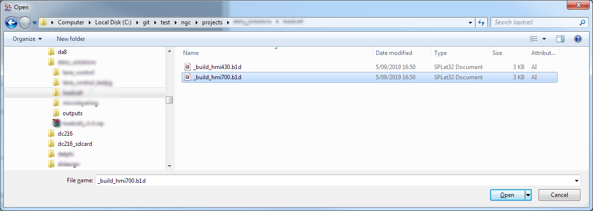 Example b1d files